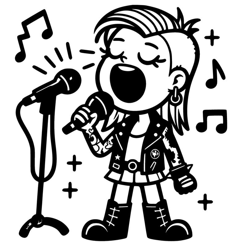 girl punk rocker singing