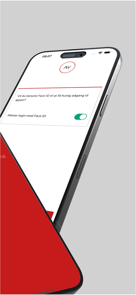 Mit Himmerland - Pantalla de activación de inicio de sesión con Face ID en la app de seguros Mit Himmerland