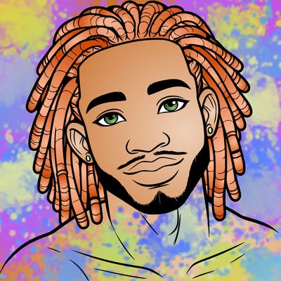 beautiful african american man with dreads
