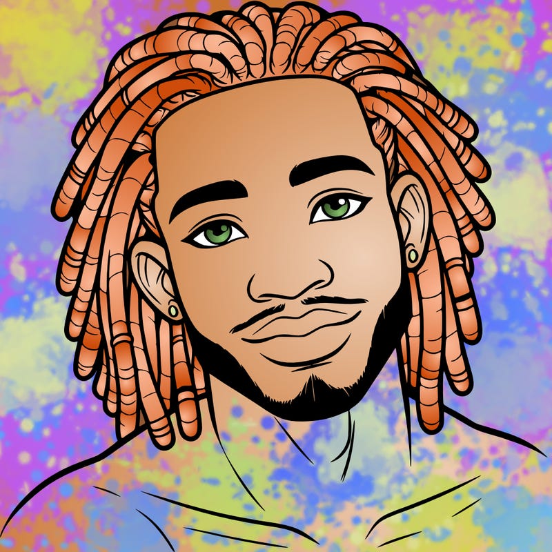 beautiful african american man with dreads