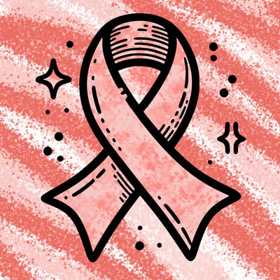 ribbon symbol of national breast cancer awareness month