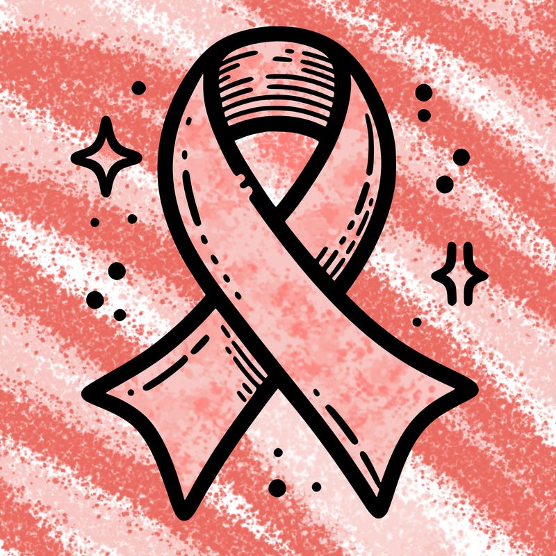 ribbon symbol of national breast cancer awareness month