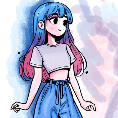 girl in a cute crop top