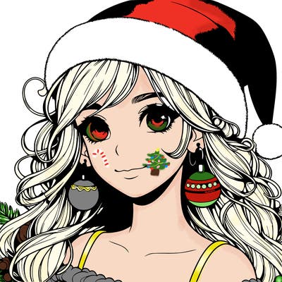 realistic christmas girl