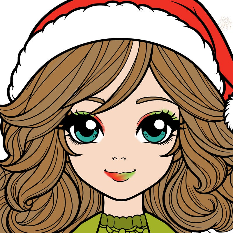 realistic christmas girl