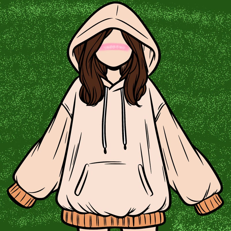 girl in oversized hoodie