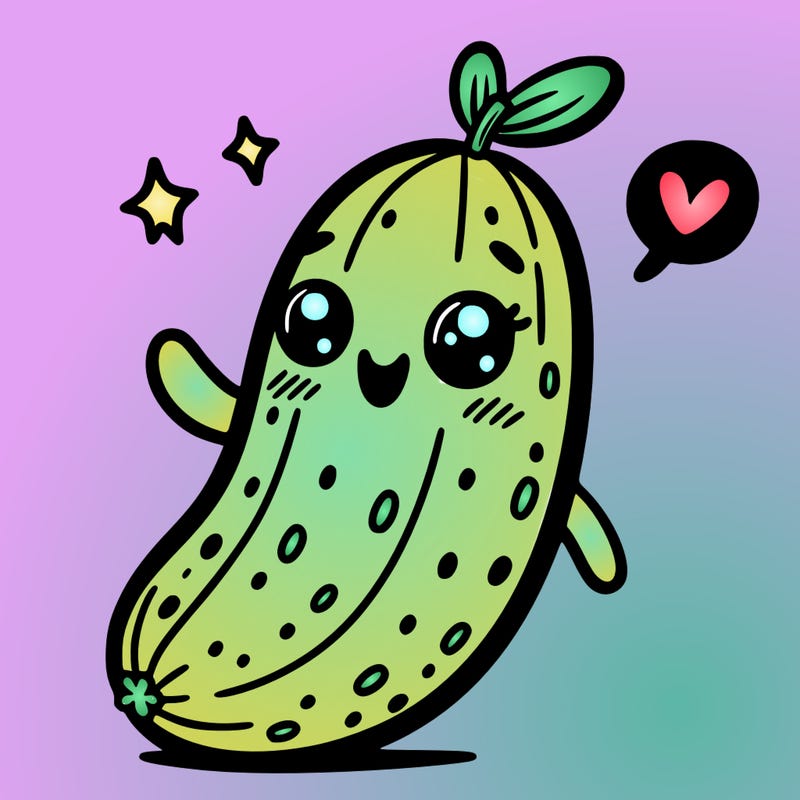 cute, cucumber