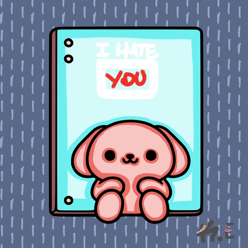 one blank white page