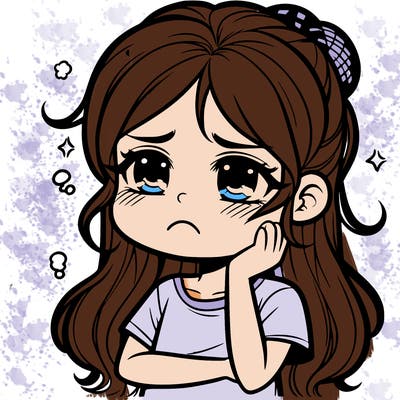 upset girl