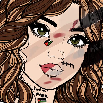 beautiful realistic girl close up to the camera with wavy hair,