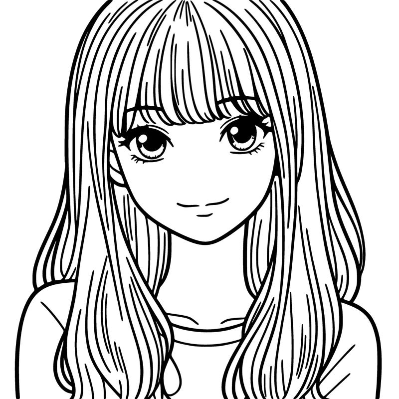 15 year old girl with bangs