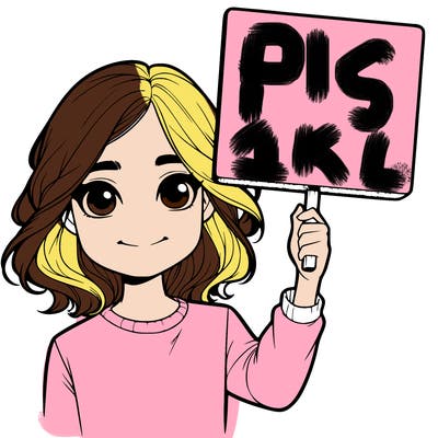 realistic girl holding up a sign