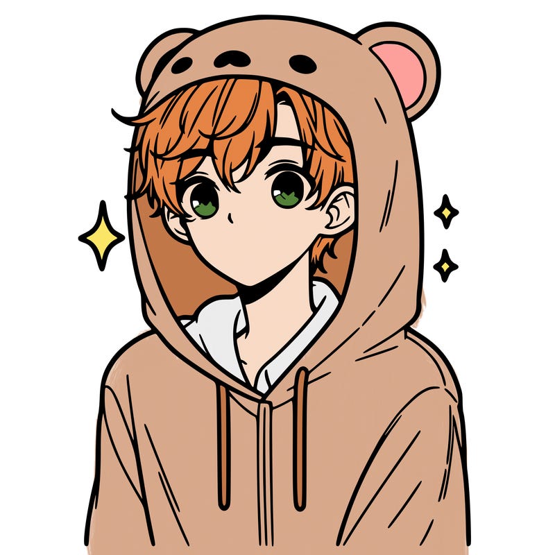 a 17 year old boy in a cute animal hoodie