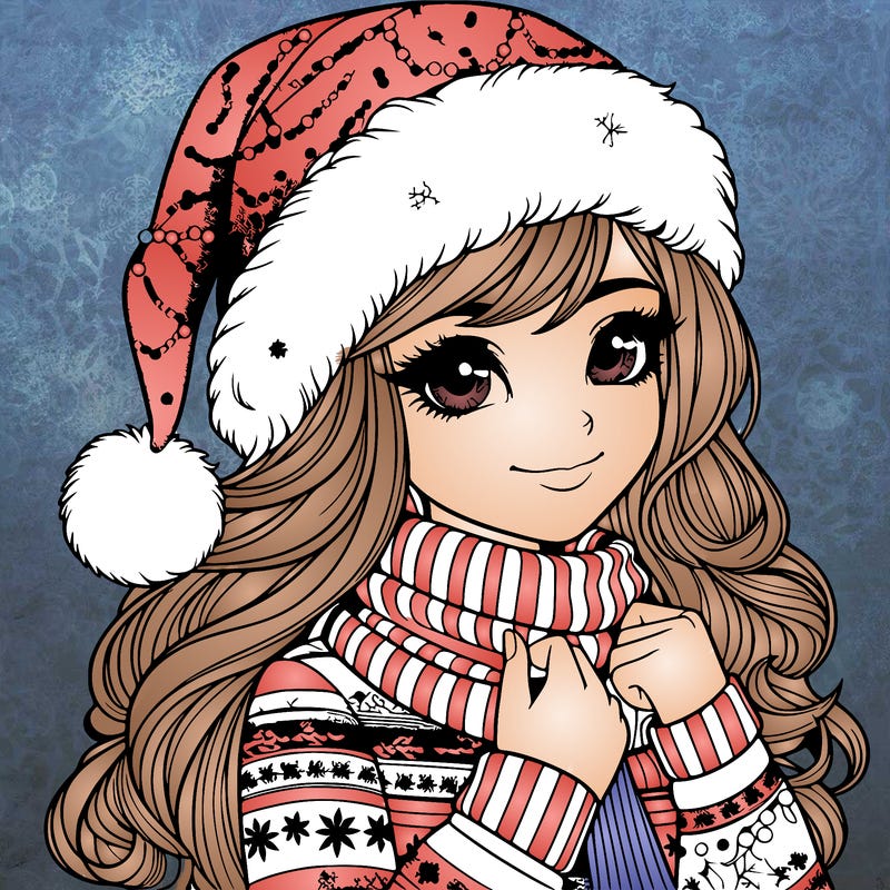 realistic christmas girl