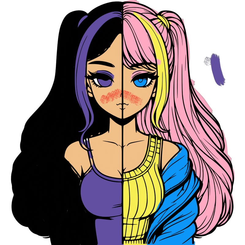 realistic girl split