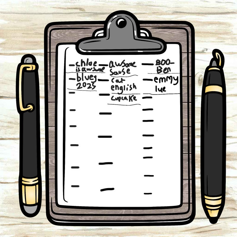 blank clip board with pen