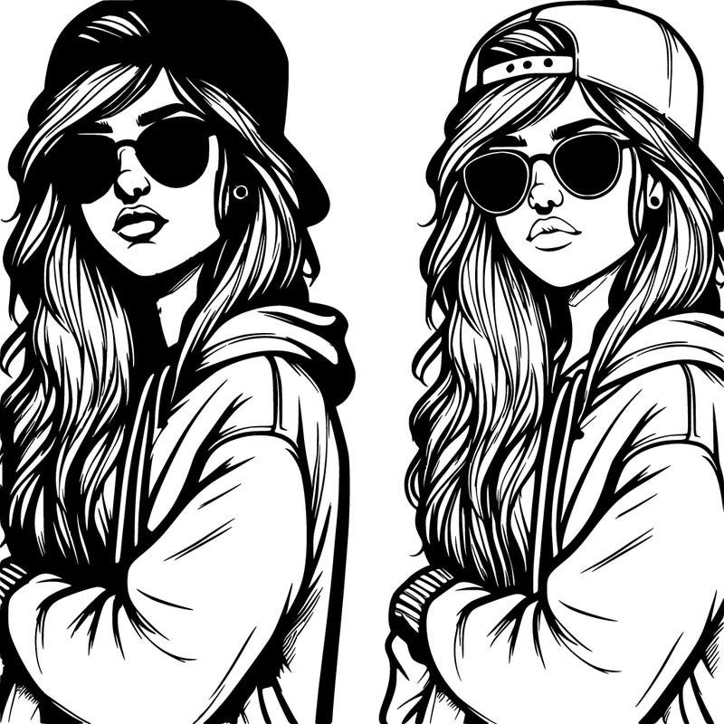 realistic girl with swag
