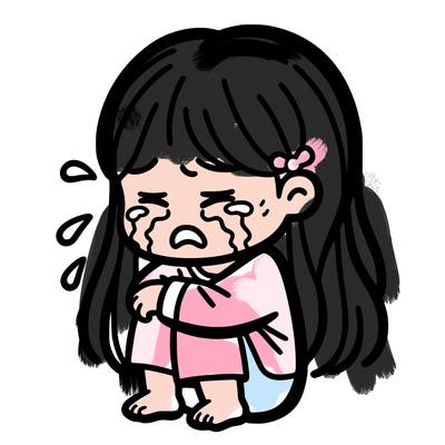 a girl crying