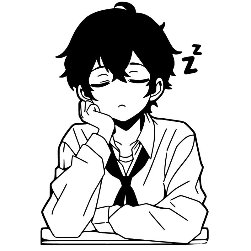 purple haired boy from mha look sleepy