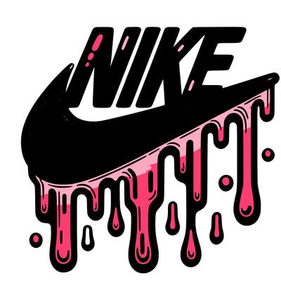 dripping nike logo
