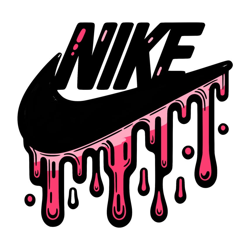 dripping nike logo