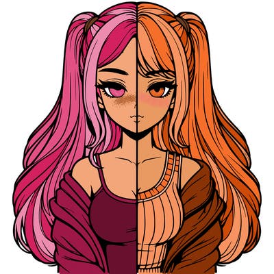 realistic girl split