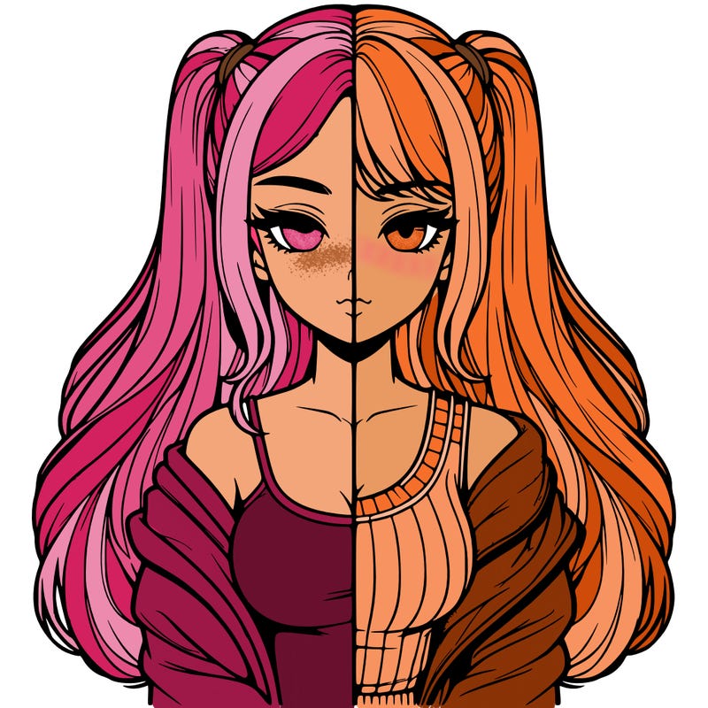 realistic girl split