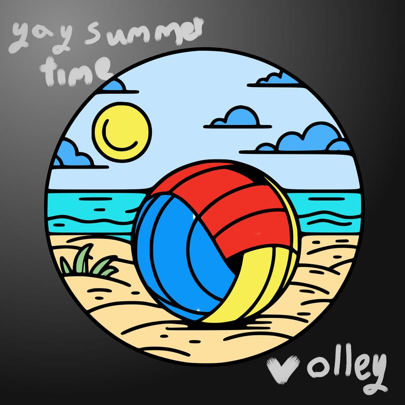 volleyball on a beach