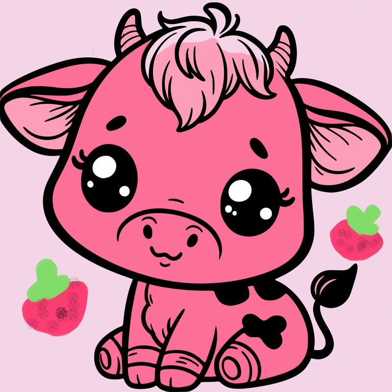 a cute baby cow