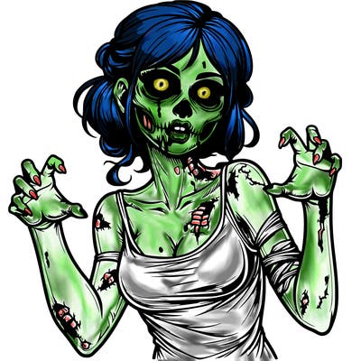 realistic zombie girl