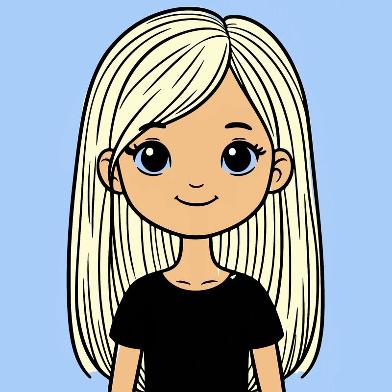 girl with straight hair down, wearing a t shirt