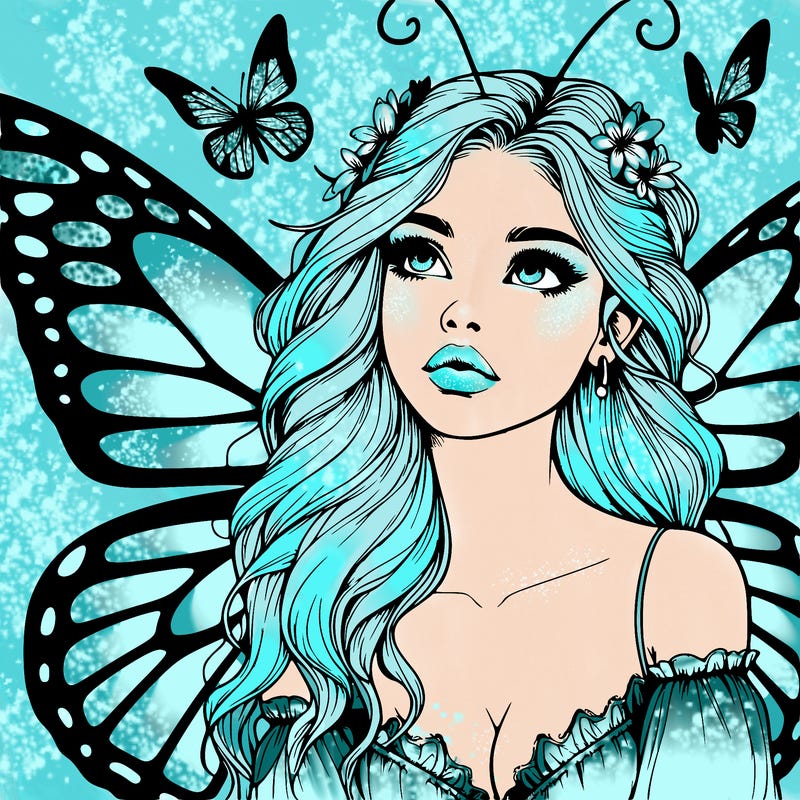 butterfly fairy realistic girl