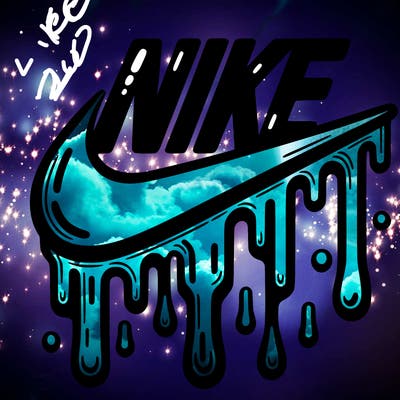 dripping nike logo