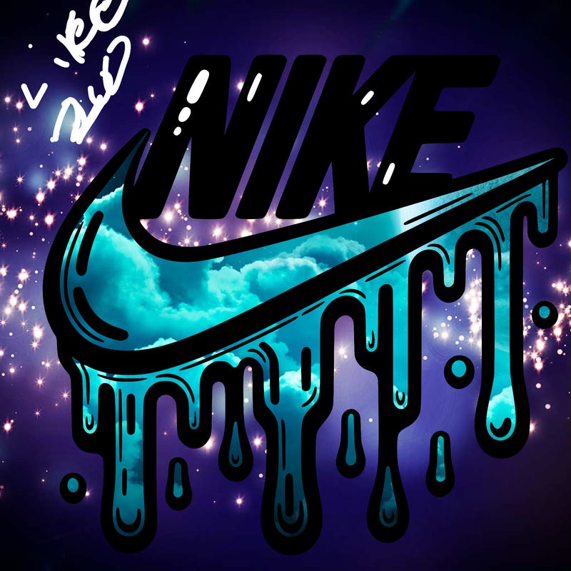 dripping nike logo