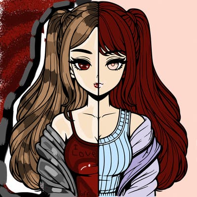 realistic girl split