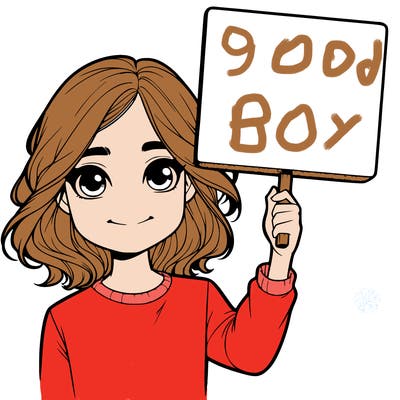 realistic girl holding up a sign