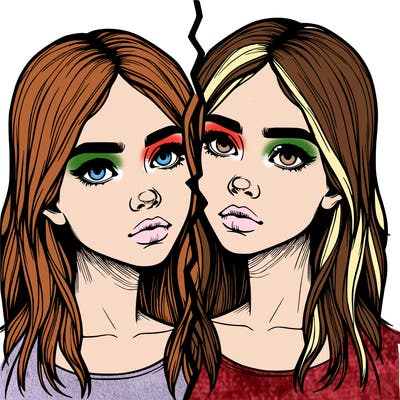 realistic girl split