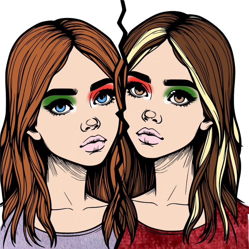 realistic girl split