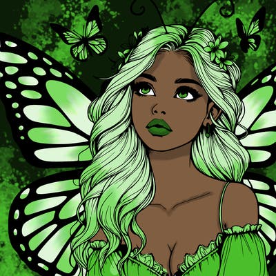 butterfly fairy realistic girl