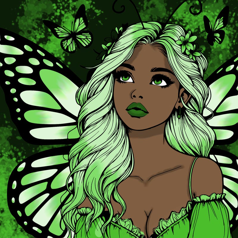 butterfly fairy realistic girl