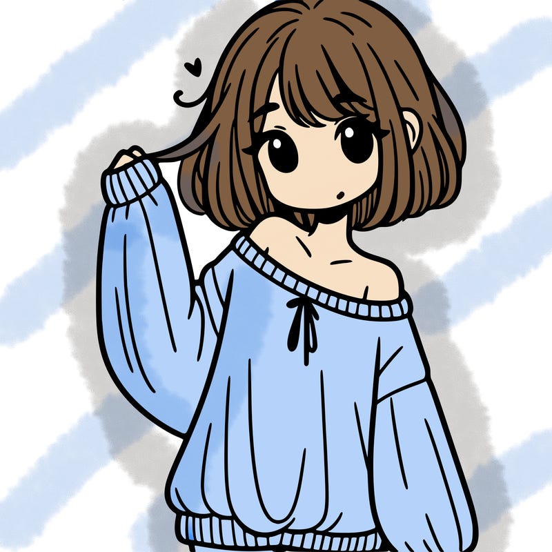 girl in baggy sweater hanging off her shoulder