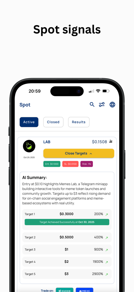 TokenPicks - AI Crypto Signals - Finance App | MWM
