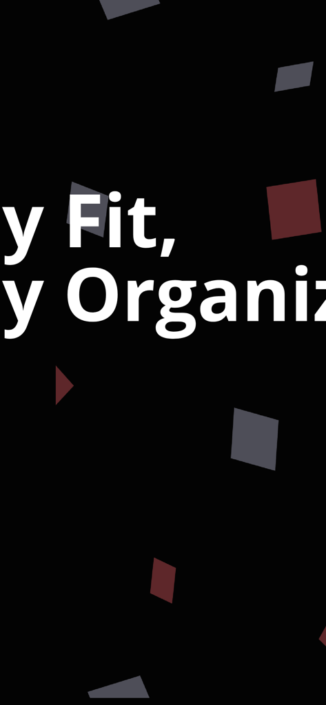 THINKCRM FITNESS - Schermata principale dell'app THINKCRM FITNESS con lo slogan Stay Fit Stay Organized