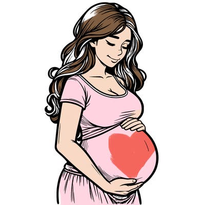 woman heavily pregnant realistic