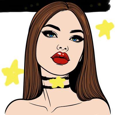 realistic woman with full lips