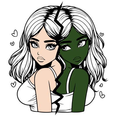 realistic girl split