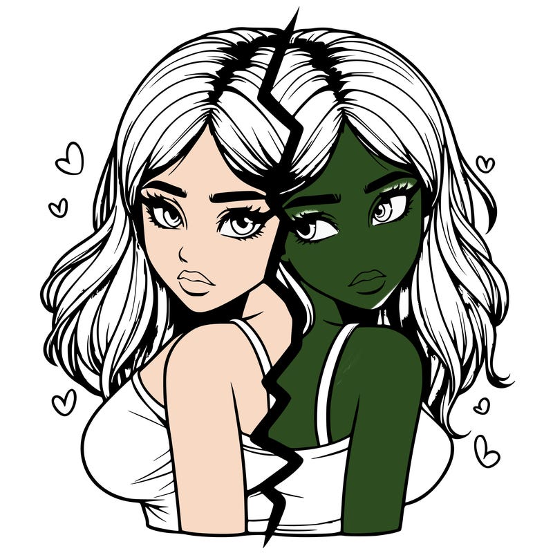 realistic girl split