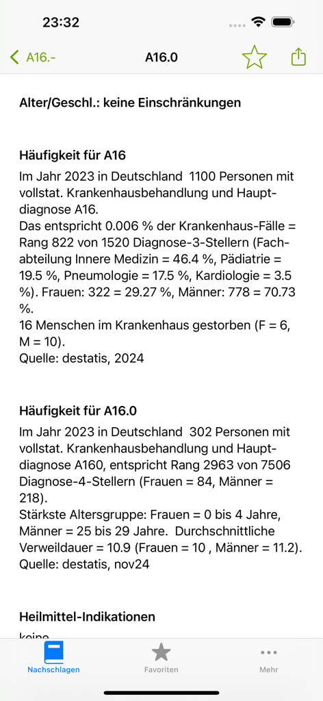 Detailed medical frequency statistics for diagnosis codes in the ICD app