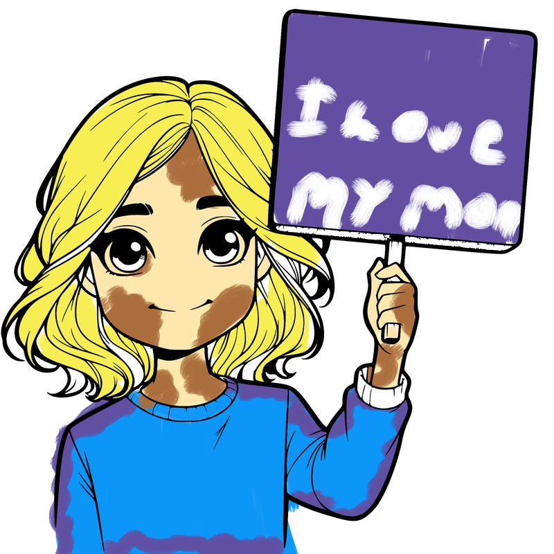 realistic girl holding up a sign