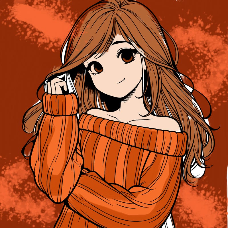 girl with sweater realistic